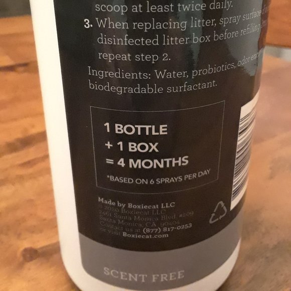 Boxiecat Litter Extender Probiotic Odor Encapsulator Spray, 24-oz bottle - Picture 5 of 5